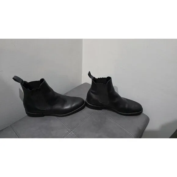 Sanders Liam Chelsea Boots Steven Alan Mens Size 9 Black Slip On Preppy England