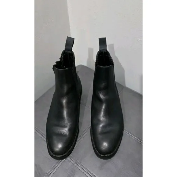 Sanders Liam Chelsea Boots Steven Alan Mens Size 9 Black Slip On Preppy England