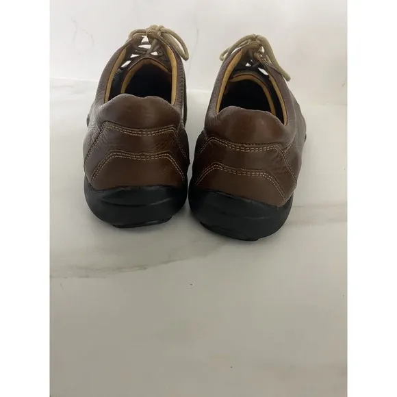 Sandro Moscoloni Brown Leather Lace Up Comfort &amp; Soft Gel Oxford Shoes Me's 9.5D