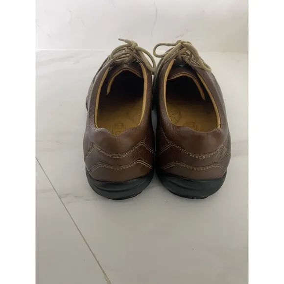 Sandro Moscoloni Brown Leather Lace Up Comfort &amp; Soft Gel Oxford Shoes Me's 9.5D