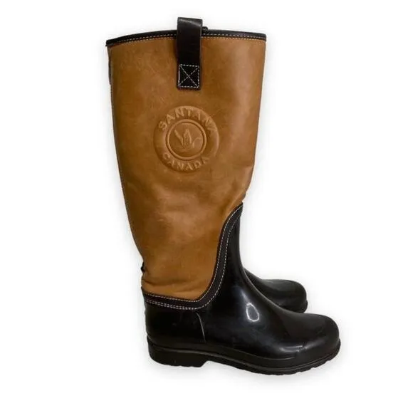 Santana Canada - Cognac Leather/Brown Rubber Tall Boot - Size 37 (6.5)