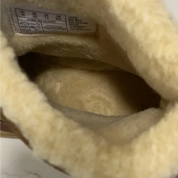 Scotch &amp; Soda 🇵🇹 Aubri Suede Wool Sheepskin Lined Boots Tan Brown Size 39/US 7.5