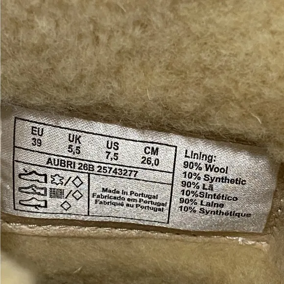 Scotch &amp; Soda 🇵🇹 Aubri Suede Wool Sheepskin Lined Boots Tan Brown Size 39/US 7.5