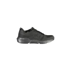 Sergio Tacchini Lace-Up Athletic Shoes with Embroidered Logo and Contrast