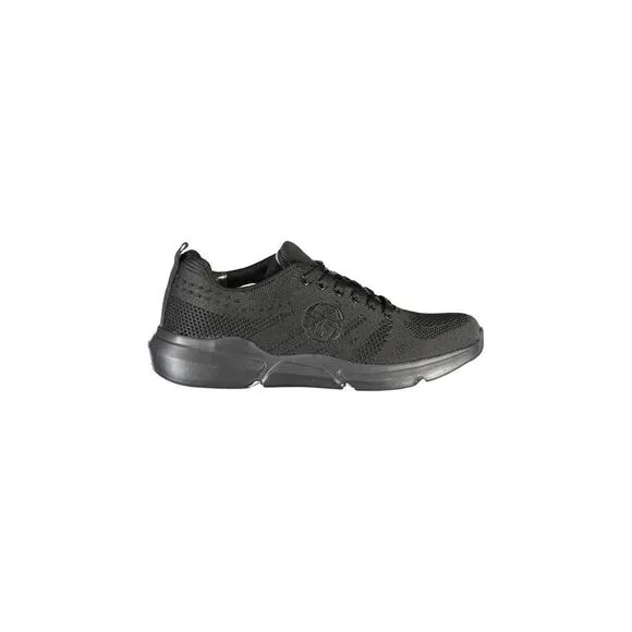 Sergio Tacchini Lace-Up Athletic Shoes with Embroidered Logo and Contrast