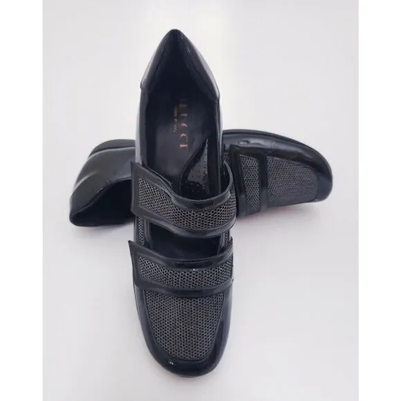 Sesto Meucci Soft Grip Womens Loafers Size 7 Patent Leather Black Comfort Shoes
