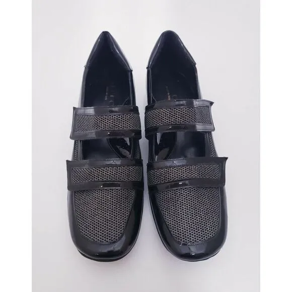 Sesto Meucci Soft Grip Womens Loafers Size 7 Patent Leather Black Comfort Shoes