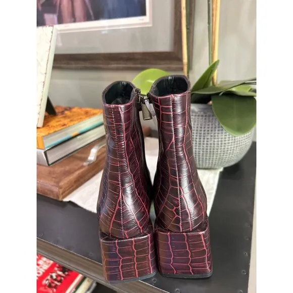 Seychelles Siesta Bootie Burgundy Womens Size 7
