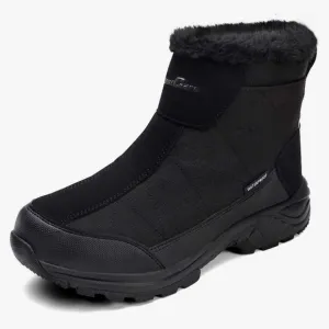Silentcare Men's Warm Fur Lined Ankle Snow Boots Waterproof Anti-Slip