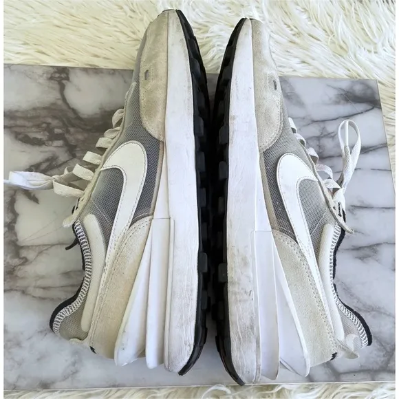 Size 11 Nike Waffle One Summit White Black Gray Mesh Sneakers Shoes​​​​