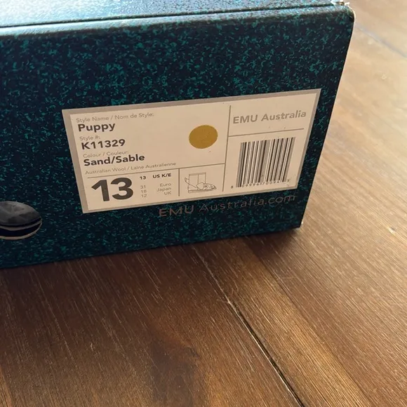 Size 13 EMU Australia Little Creatures Puppy wool boots with box