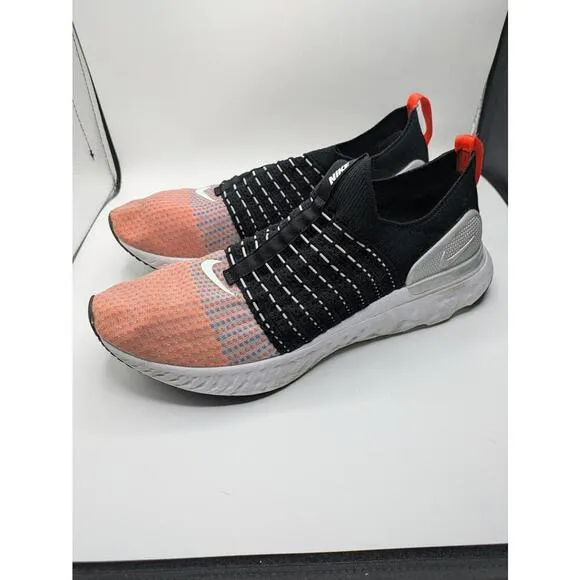 Size 15 Nike React Phantom Run Flyknit FK 2 Black Team Orange Mens DQ7647-001