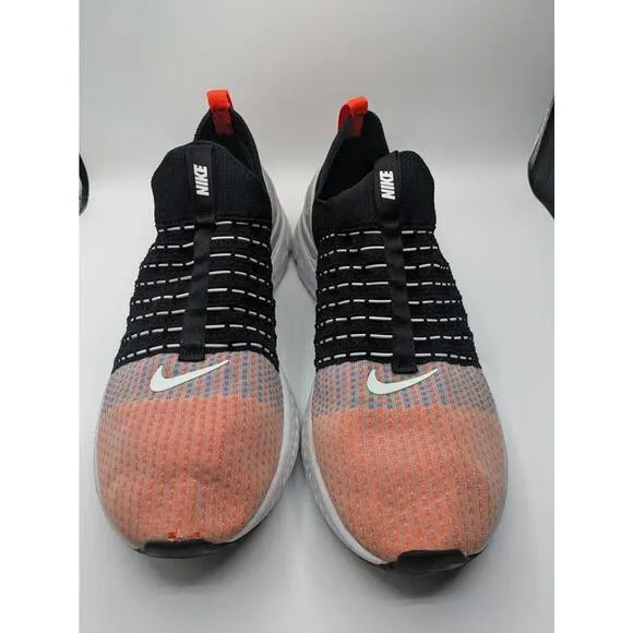 Size 15 Nike React Phantom Run Flyknit FK 2 Black Team Orange Mens DQ7647-001