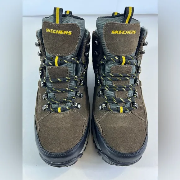SKECHERS Men's Wide Fit Relment Pelmo Lace Up Waterproof Hiking Boot Size: 8 EUC