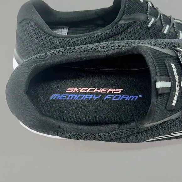 Skechers Women’s Black Memory Foam Slip-On Athletic Sneakers- Size 10