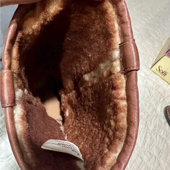 SOFFT Emelie Tan Leather/Soft Suede Shearling Lined Knee High Brown &amp; Camel Sz.7