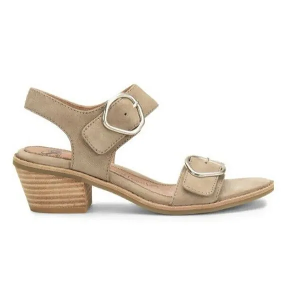 Sofft Gray Suede Women Sandals Size 8 Soft Leather