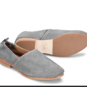 Sofft - Kaity, gray suede leather, flat/slip ons, 39 or 8