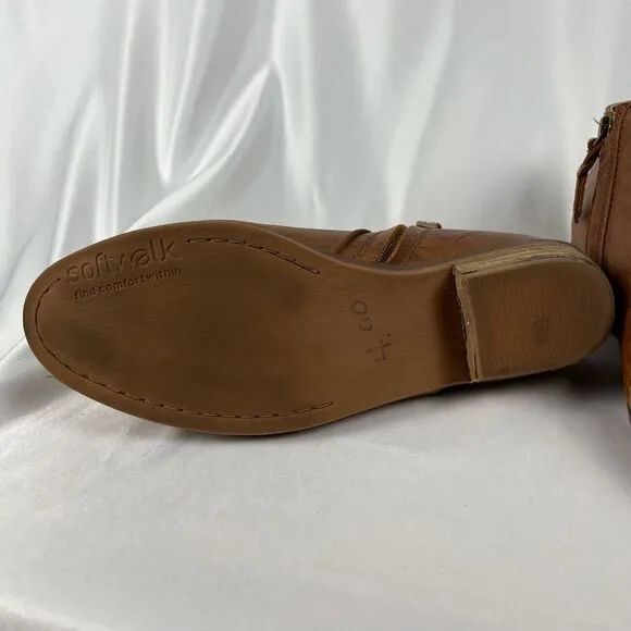 Soft Walk Faux Leather Ankle Boots - Women’s 8