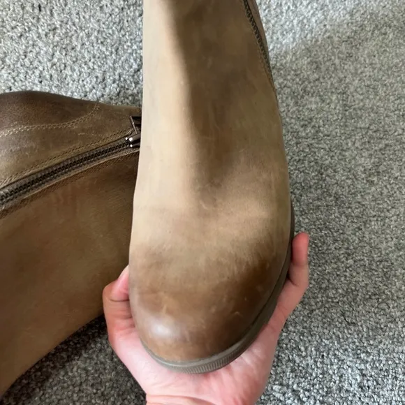 Sorel ankle boots womens 11 brown tan joan of arctic wedge II zip booties