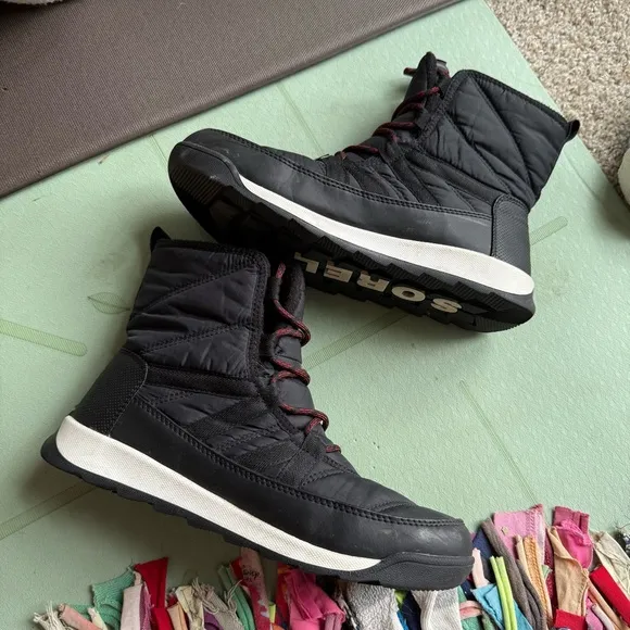 Sorel Black Weatherproof Winter Boots