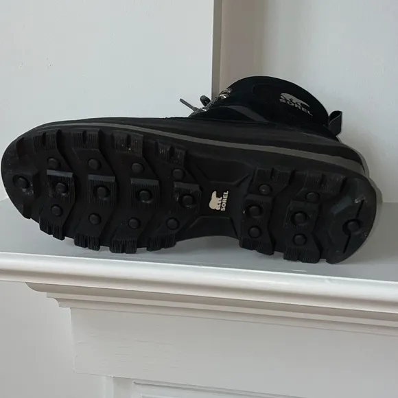 SOREL Buxton Lace Waterproof Snow Boot in Black Size 15 NWT