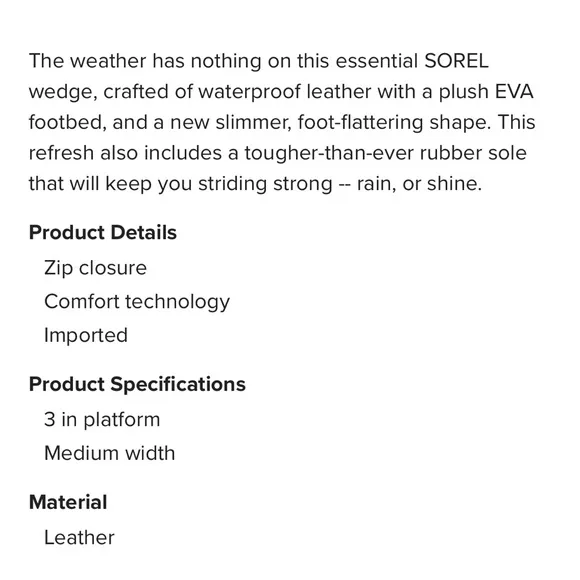 Sorel Joan of Arc Zip Booties Leather