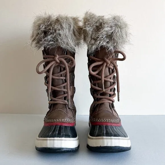 Sorel Joan Of Arctic Fur Tall Lace-Up Waterproof Winter Boots 5