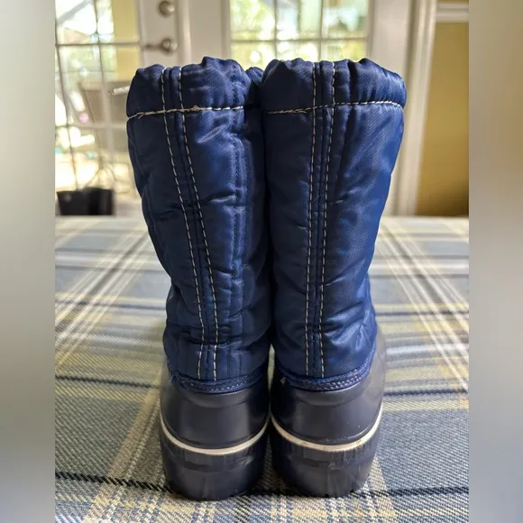 SOREL Kid Nylon Cold Weather Blue Boot Vintage Wool Insert