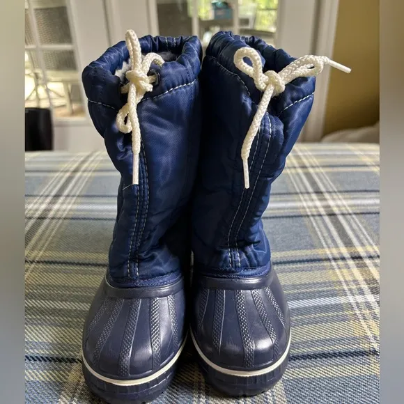 SOREL Kid Nylon Cold Weather Blue Boot Vintage Wool Insert