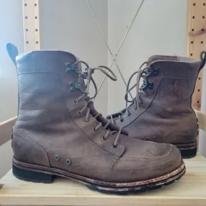 Sorel Mens Leather High Top Lace Up Boots 13