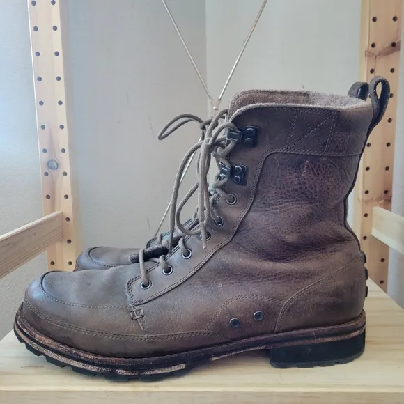 Sorel Mens Leather High Top Lace Up Boots 13