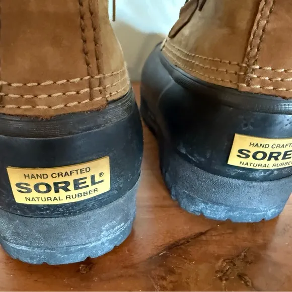 Sorel Men's Tan and Black Winter Boots Caribou Sz 7