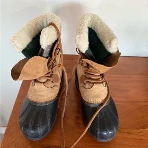 Sorel Men's Tan and Black Winter Boots Caribou Sz 7