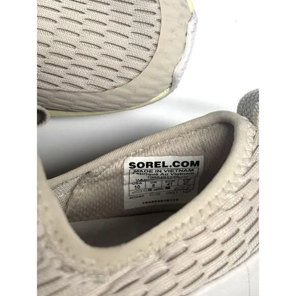 Sorel Shoes Womens 10 Kinetic Impact White Cream Sneaker Traction Workout Gym‎