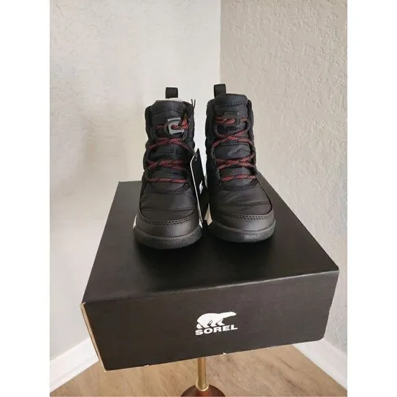 SOREL Whitney II Short Waterproof Insulated Boot, Toddler Size 9, Black, NWT