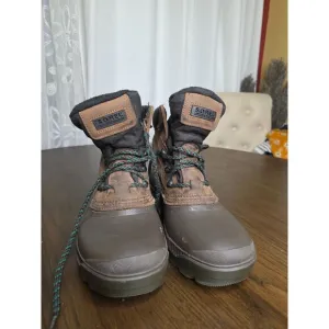 SOREL Winter Boots Mens Size 9 Brown KAUFMAN Ice Pac Leather Warm Canada