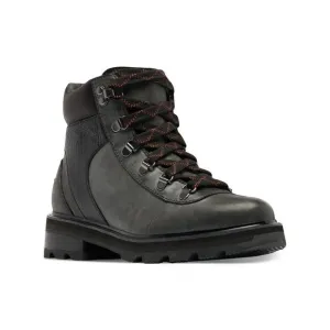SOREL Womens Black 1&quot; Platform Lennox Toe Block Heel Leather Hiking Boots 7.5