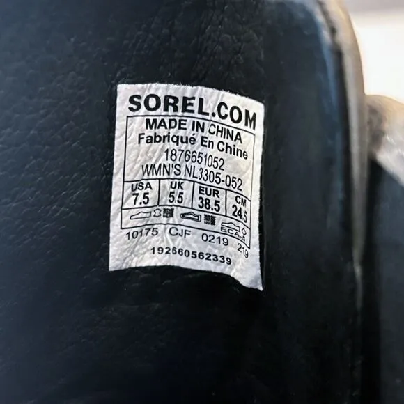 Sorel Women's Blake Waterproof Lace-Up Gray‎ Leather Booties Hiking Boots US 7.5