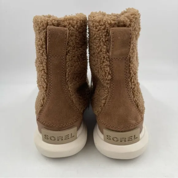 Sorel Women’s Explorer II Joan Cozy - Size 6 - Dk. Tan White Sherpa Boots