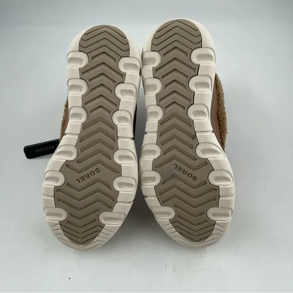 Sorel Women’s Explorer II Joan Cozy - Size 6 - Dk. Tan White Sherpa Boots