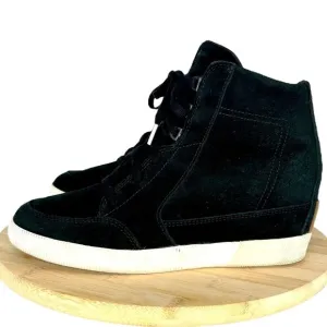 SOREL Women's Out N About Wedge II Black/Sea Salt Sneaker Waterproof Boots Sz 11