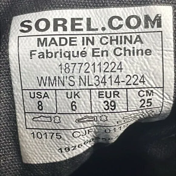Sorel Phoenix Short Lace Waterproof Camel Leather Women's Sz 8 Lace-Up Boots