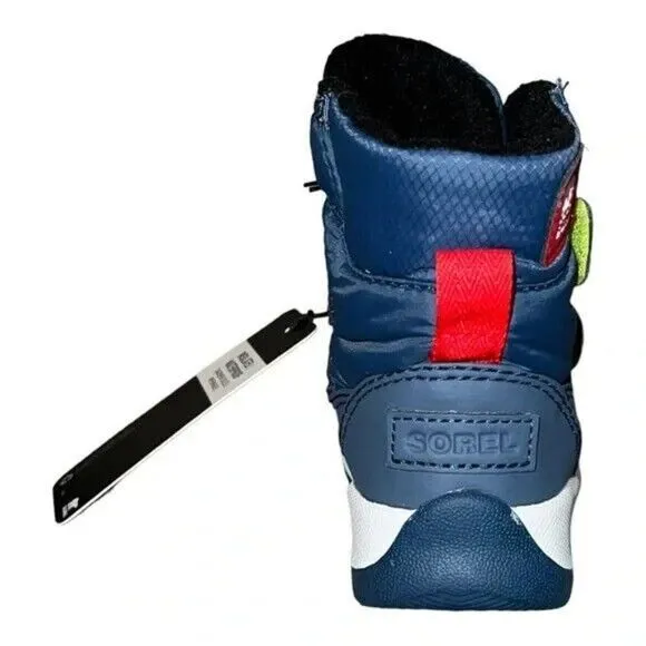 Sorel Toddlers Whitney II Strap Boot Snow Uniform Blue Cherrybomb 4M New