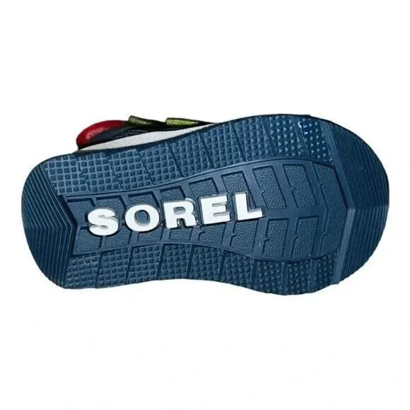 Sorel Toddlers Whitney II Strap Boot Snow Uniform Blue Cherrybomb 4M New