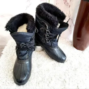 Sorel waterproof duck boots with warm wool lining