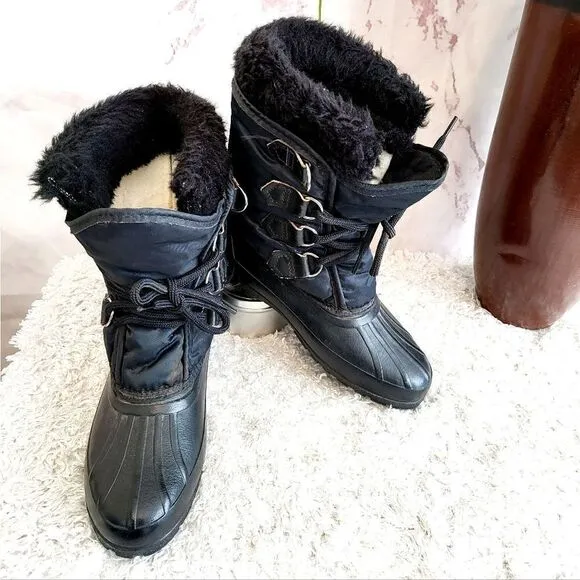 Sorel waterproof duck boots with warm wool lining