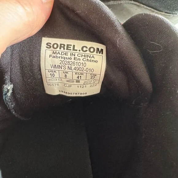 Sorel Women's Evie Sport Lace Bootie black size 10