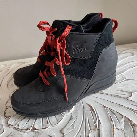 Sorel Women's Evie Sport Lace Bootie black size 10
