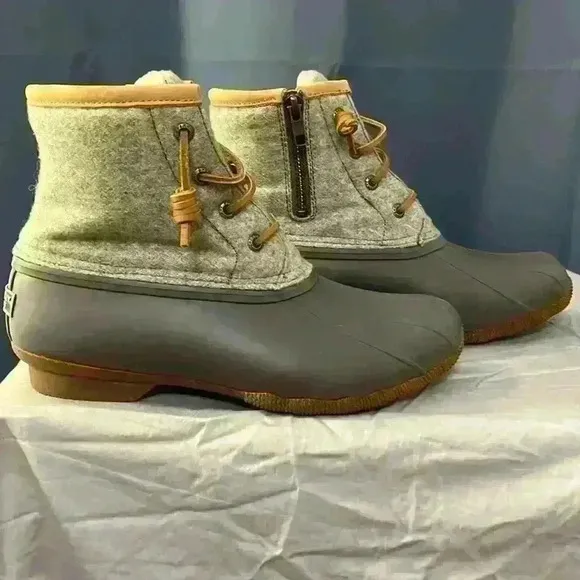 Sperry Grey Top Sider Boots